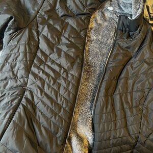 Black Quilted Jacket with Faux Fur Lining